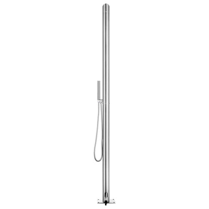 Doccia da Giardino con Base Grigia 225 cm in Acciaio Inox | homemem39