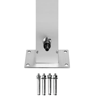 Doccia da Giardino con Base Marrone 225 cm in Acciaio Inox | homemem39