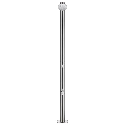 Doccia da Giardino con Base Marrone 220 cm in Acciaio Inox | homemem39