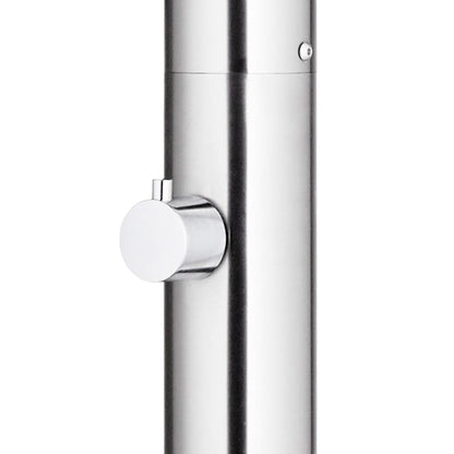 Doccia da Giardino con Base Marrone 220 cm in Acciaio Inox | homemem39