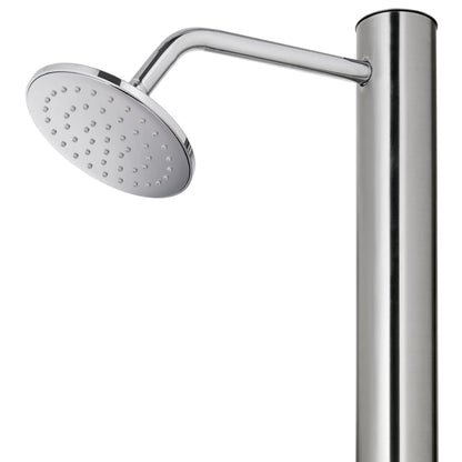 Doccia da Giardino con Base Marrone 220 cm in Acciaio Inox | homemem39