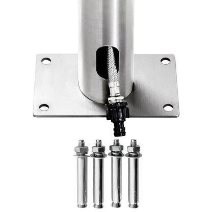 Doccia da Giardino con Base Marrone 230 cm in Acciaio Inox | homemem39