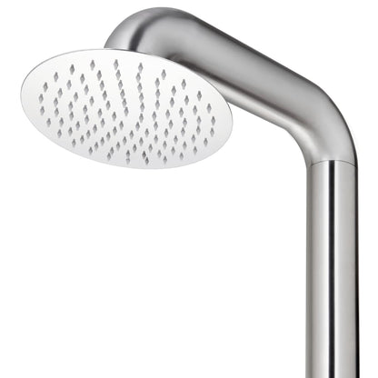 Doccia da Giardino con Base Marrone 230 cm in Acciaio Inox | homemem39