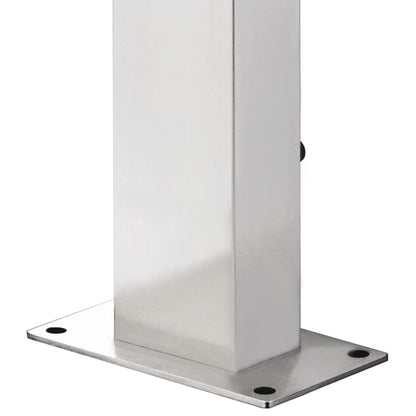 Doccia da Giardino con Base Grigia 225 cm in Acciaio Inox | homemem39