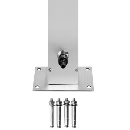 Doccia da Giardino con Base Grigia 225 cm in Acciaio Inox | homemem39