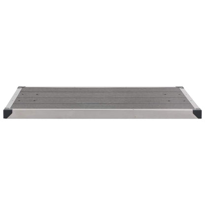 Doccia da Giardino con Base Grigia 220 cm in Acciaio Inox
