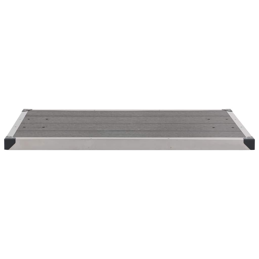 Doccia da Giardino con Base Grigia 225 cm in Acciaio Inox