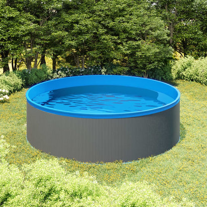 Piscina Fuori Terra con Skimmer e Pompa Sospesi 350x90cm Grigia | homemem39