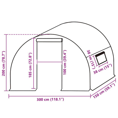 Telo di Ricambio per Serra (4,5 m²) 3x1,5x2 m Trasparente