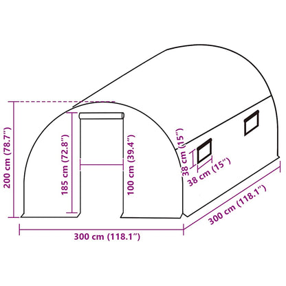 Telo di Ricambio per Serra (9 m²) 3x3x2 m Trasparente - homemem39