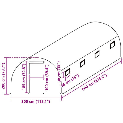 Telo di Ricambio per Serra (18 m²) 3x6x2 m Trasparente | homemem39