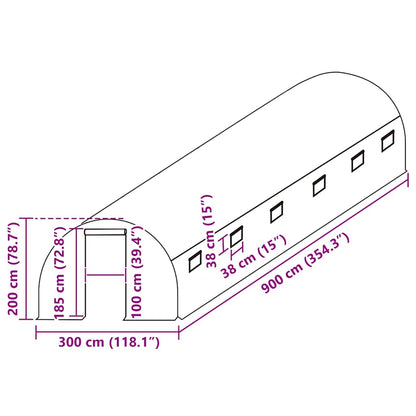 Telo di Ricambio per Serra (27 m²) 3x9x2 m Trasparente - homemem39