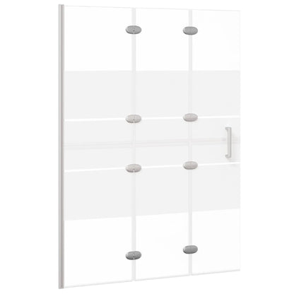 Pannello Doccia Pieghevole in ESG 100x140 cm Bianco - homemem39