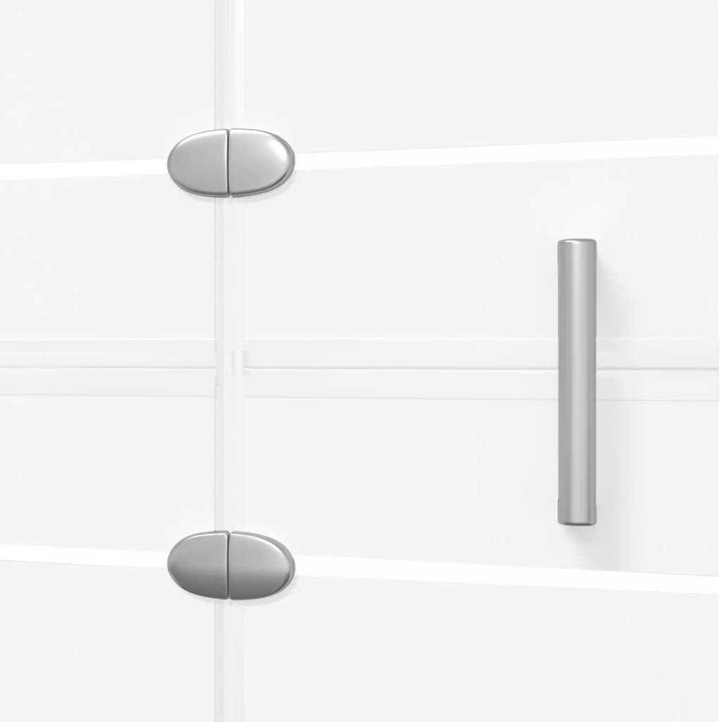 Pannello Doccia Pieghevole in ESG 100x140 cm Bianco - homemem39
