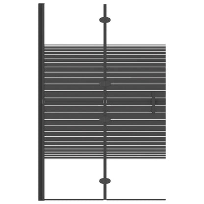 Pannello Doccia Pieghevole in ESG 80x140 cm Nero - homemem39