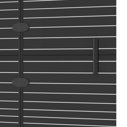 Pannello Doccia Pieghevole in ESG 80x140 cm Nero - homemem39