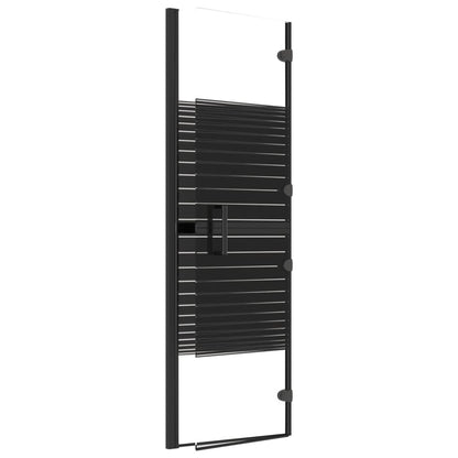 Pannello Doccia Pieghevole in ESG 100x140 cm Nero - homemem39