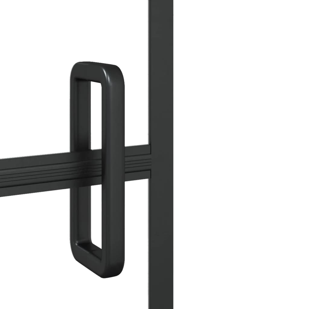 Pannello Doccia Pieghevole in ESG 120x140 cm Nero | homemem39