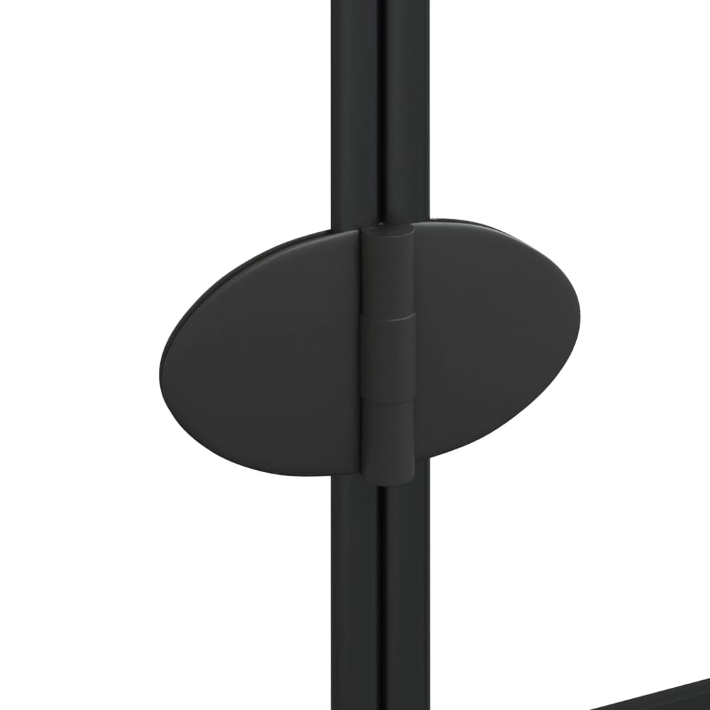 Pannello Doccia Pieghevole in ESG 120x140 cm Nero | homemem39
