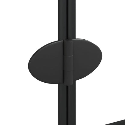 Pannello Doccia Pieghevole in ESG 120x140 cm Nero | homemem39