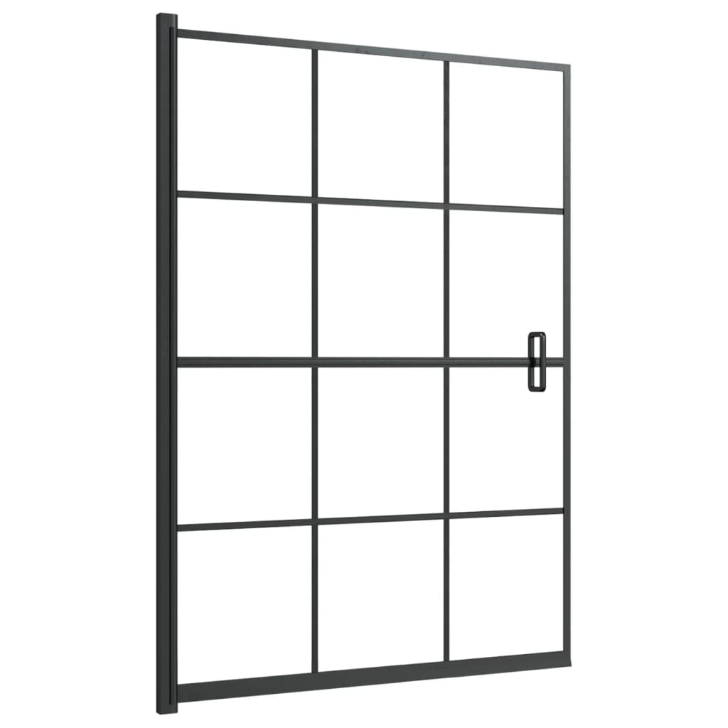 Pannello per Box Doccia in ESG 100x140 cm Nero