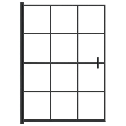 Pannello per Box Doccia in ESG 100x140 cm Nero