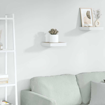 Scaffale a Parete Rovere e Bianco 23x23,5x3,8 cm in MDF | homemem39