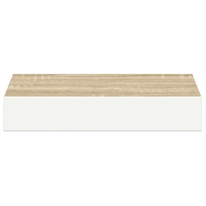 Scaffali a Parete 4 pz Rovere e Bianco 23x23,5x3,8 cm in MDF | homemem39