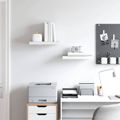 Scaffali a Parete 2 pz Rovere e Bianco 40x23,5x3,8 cm in MDF | homemem39
