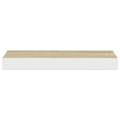Scaffali a Parete 4 pz Rovere e Bianco 50x23,5x3,8 cm in MDF | homemem39