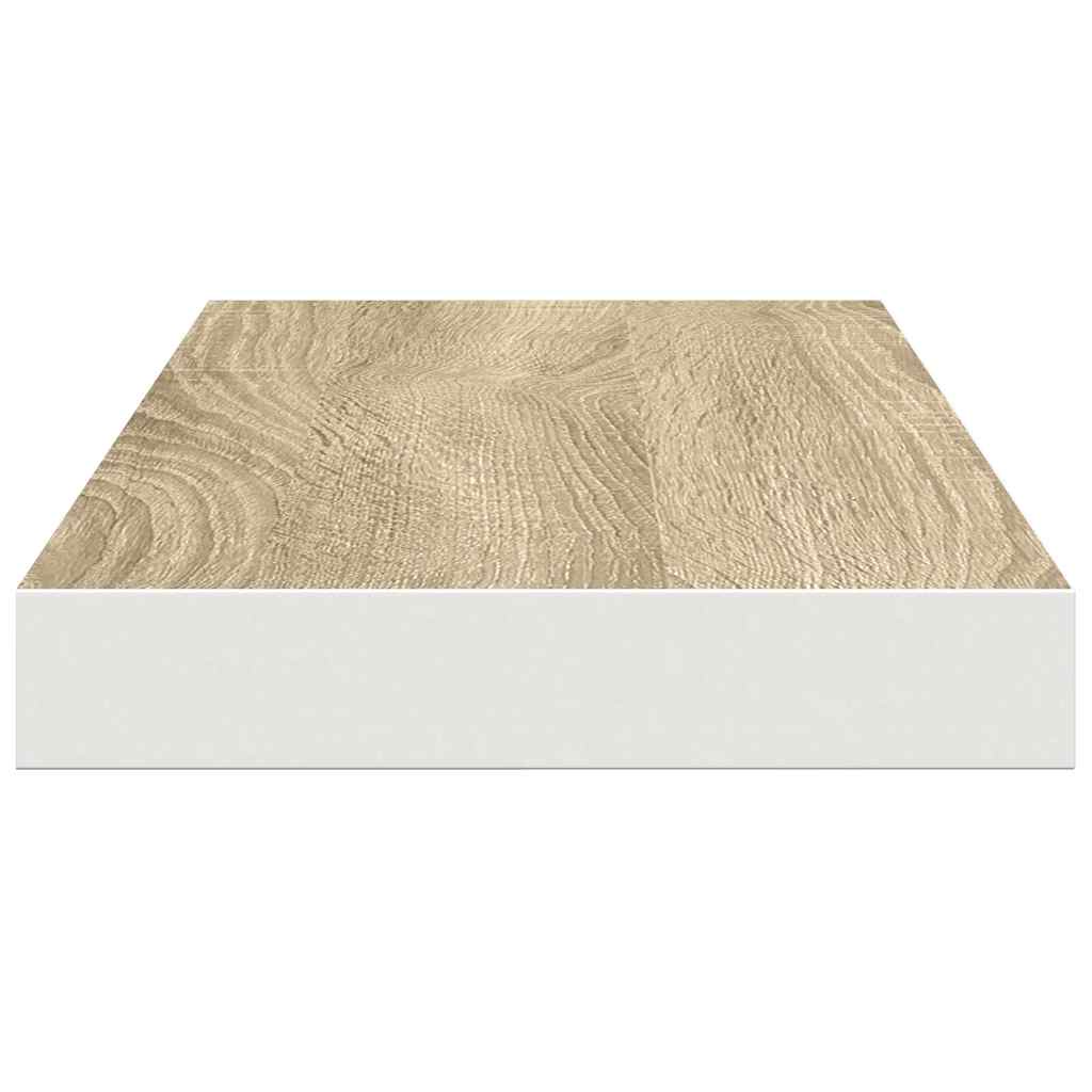 Scaffali a Parete 4 pz Rovere e Bianco 60x23,5x3,8 cm in MDF | homemem39