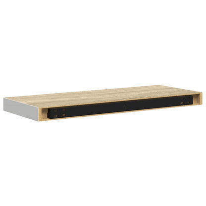Scaffali a Parete 4 pz Rovere e Bianco 60x23,5x3,8 cm in MDF | homemem39