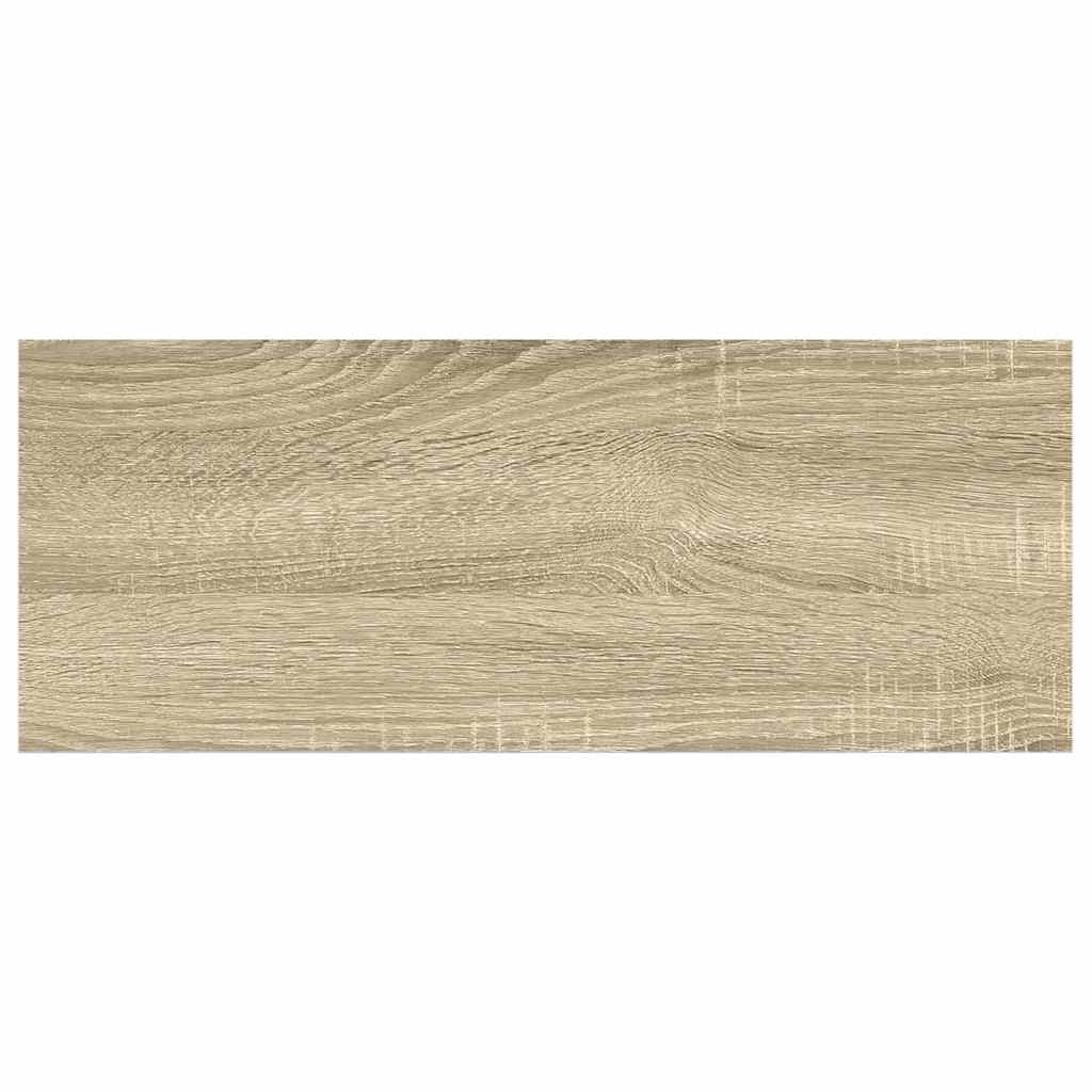 Scaffali a Parete 4 pz Rovere e Bianco 60x23,5x3,8 cm in MDF