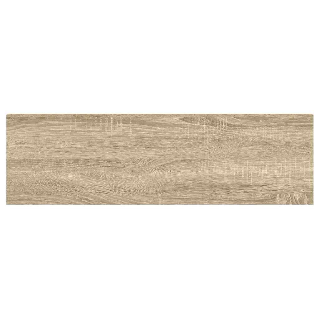 Scaffali a Parete 2 pz Rovere e Bianco 80x23,5x3,8 cm in MDF | homemem39