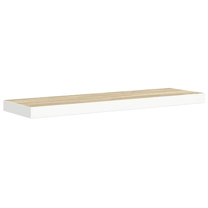 Scaffali a Parete 4 pz Rovere e Bianco 80x23,5x3,8 cm in MDF | homemem39