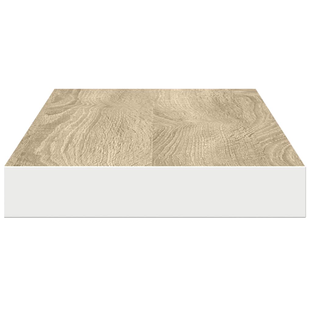Scaffali a Parete 4 pz Rovere e Bianco 80x23,5x3,8 cm in MDF | homemem39