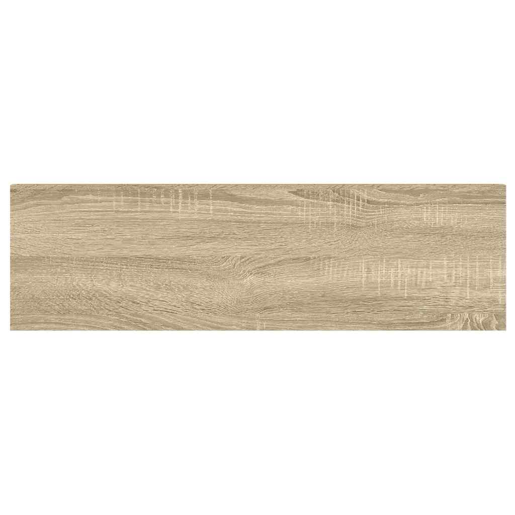 Scaffale a Parete Rovere e Bianco 90x23,5x3,8 cm in MDF | homemem39