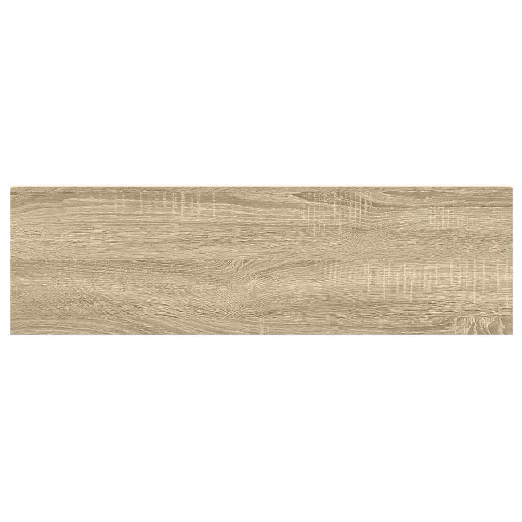 Scaffali a Parete 2 pz Rovere e Bianco 90x23,5x3,8 cm in MDF | homemem39