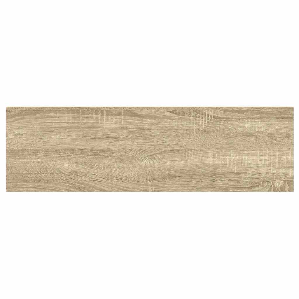 Scaffali a Parete 2 pz Rovere e Bianco 90x23,5x3,8 cm in MDF
