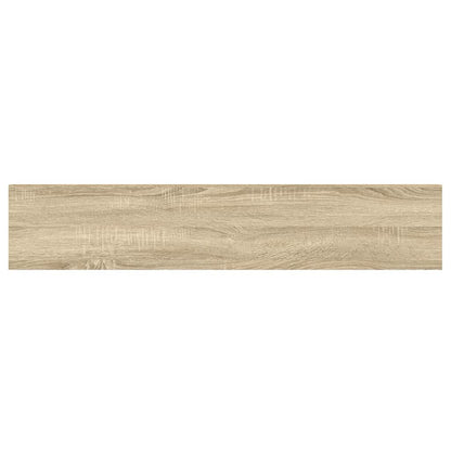 Scaffali a Parete 2 pz Rovere e Bianco 120x23,5x3,8 cm in MDF