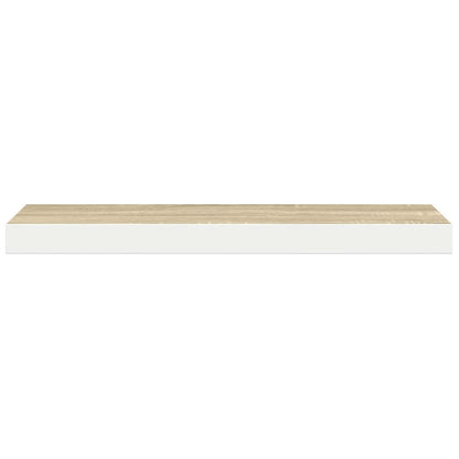 Scaffali a Parete 4 pz Rovere e Bianco 120x23,5x3,8 cm in MDF | homemem39