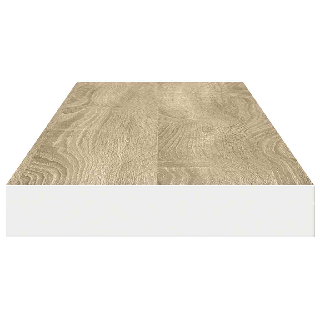 Scaffali a Parete 4 pz Rovere e Bianco 120x23,5x3,8 cm in MDF | homemem39
