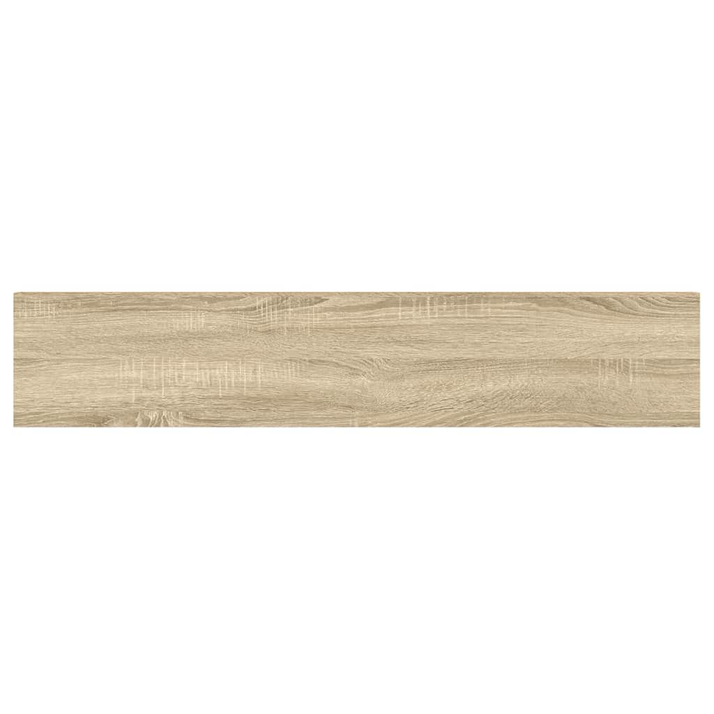 Scaffali a Parete 4 pz Rovere e Bianco 120x23,5x3,8 cm in MDF | homemem39