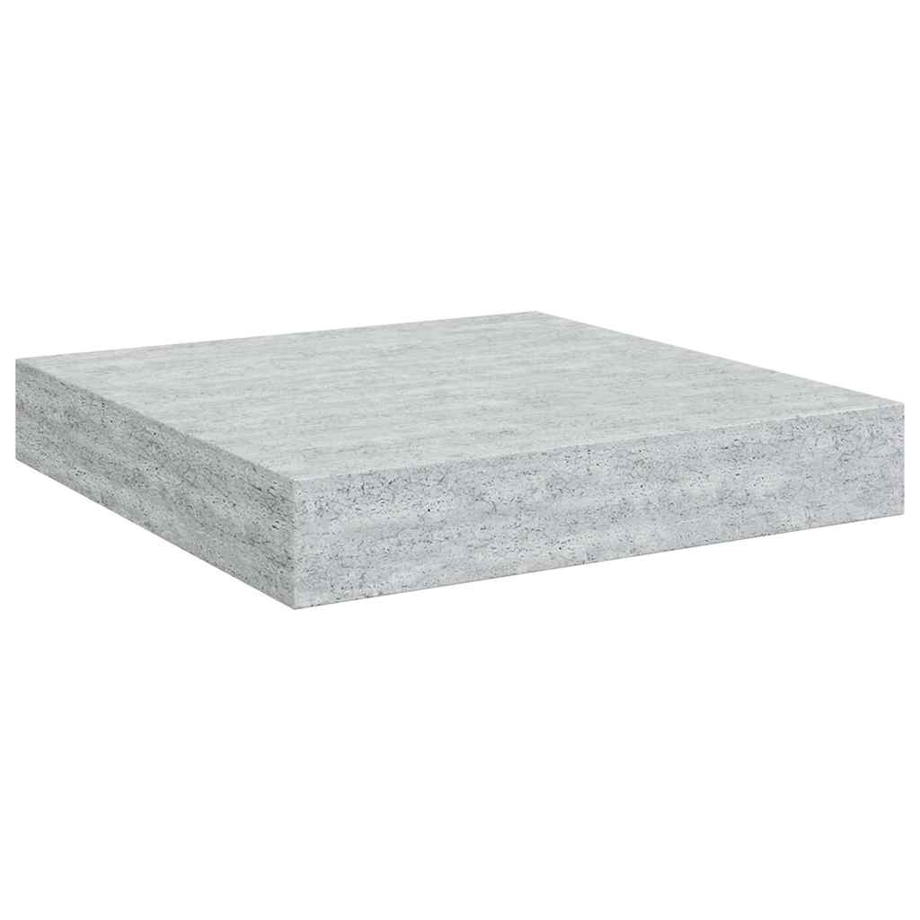 Scaffale a Parete Grigio Cemento 23x23,5x3,8 cm in MDF