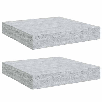 Scaffali a Parete 2 pz Grigio Cemento 23x23,5x3,8 cm in MDF | homemem39