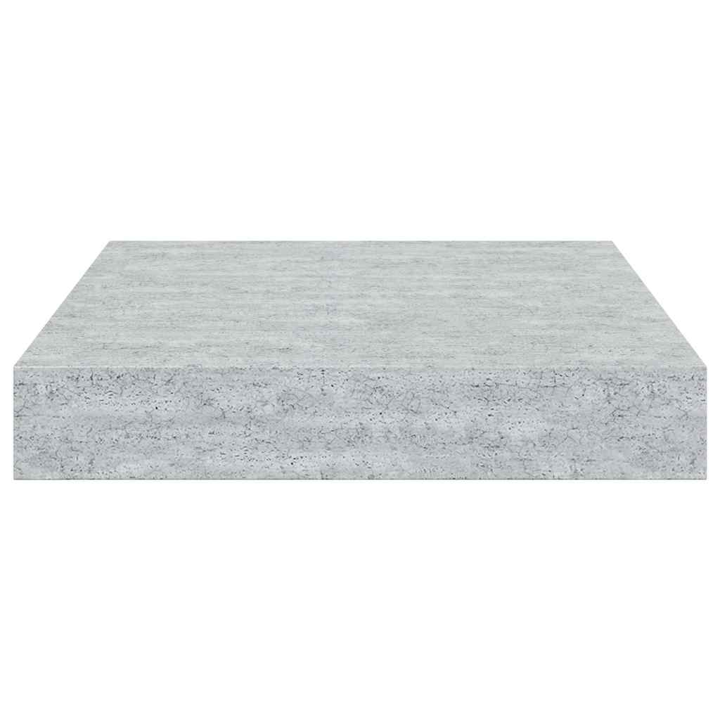 Scaffali a Parete 2 pz Grigio Cemento 23x23,5x3,8 cm in MDF
