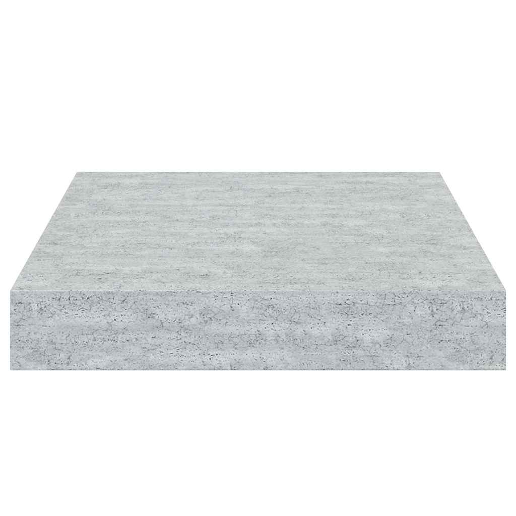 Scaffali a Parete 2 pz Grigio Cemento 23x23,5x3,8 cm in MDF