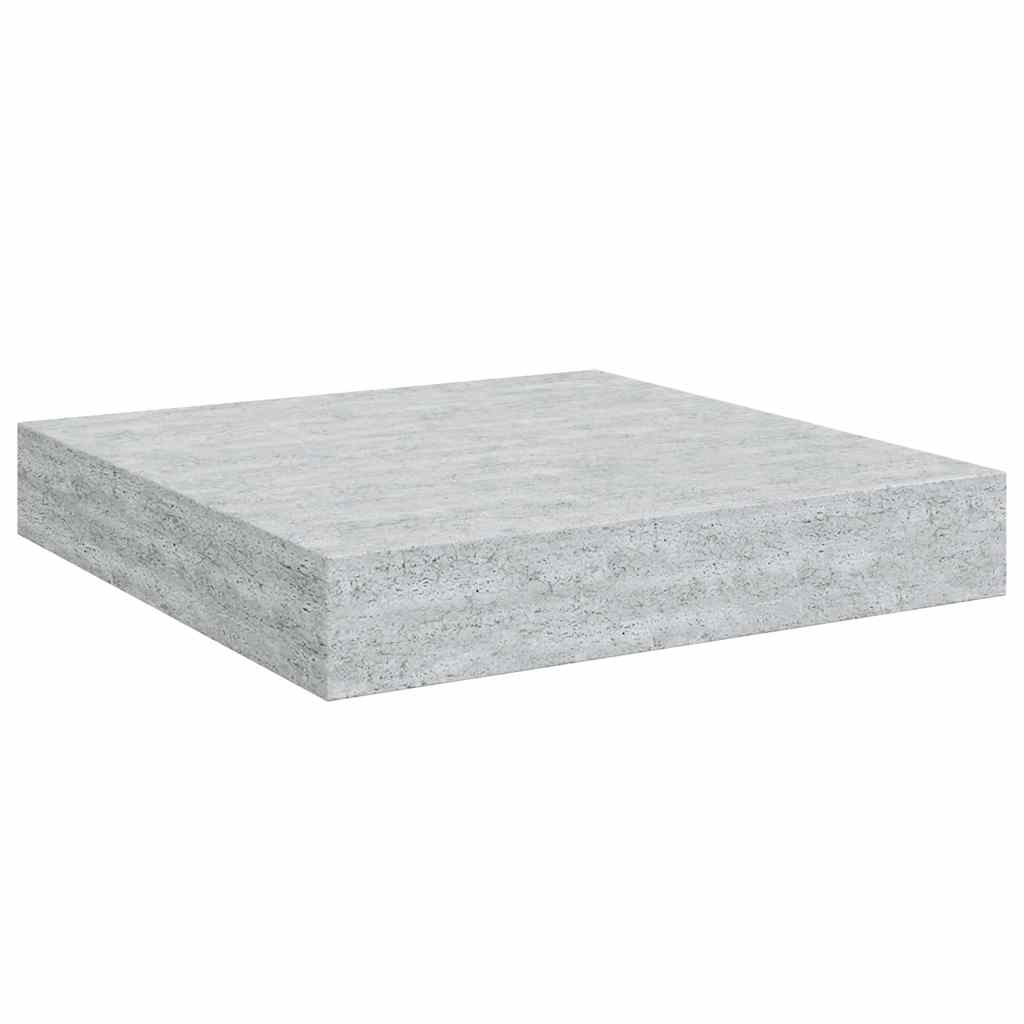 Scaffali a Parete 4 pz Grigio Cemento 23x23,5x3,8 cm in MDF | homemem39