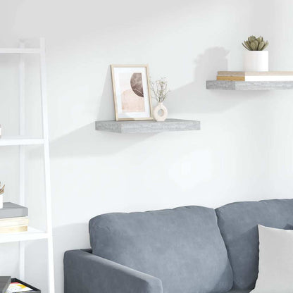 Scaffale a Parete Grigio Cemento 40x23,5x3,8 cm in MDF