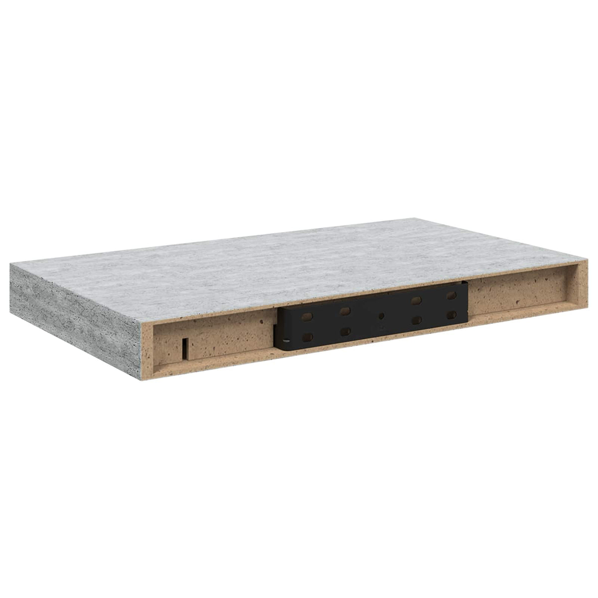 Scaffale a Parete Grigio Cemento 40x23,5x3,8 cm in MDF